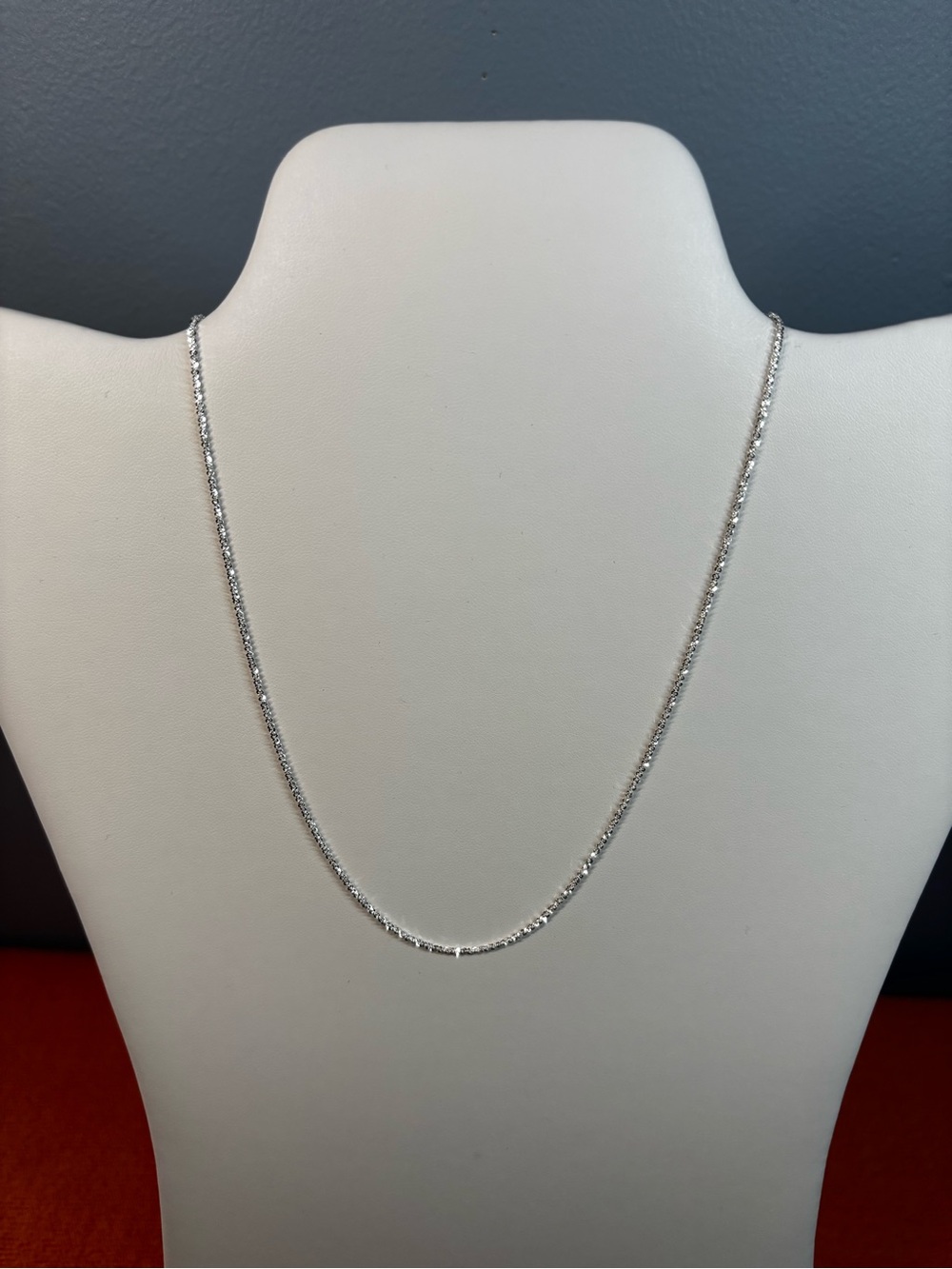 925 Italy Sterling Silver twisted Rock Chain Necklace